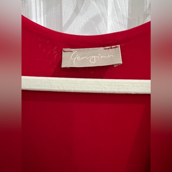 Zena Wrap Front Jumpsuit in RED Maternity by Georgina UK - Picture 3 of 7